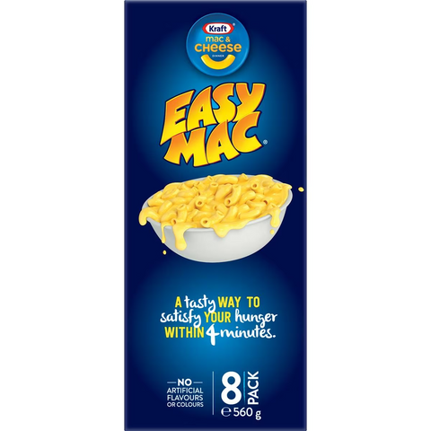 Kraft Easy Mac & Cheese Macaroni Pasta Classic Cheese Noodles 560g