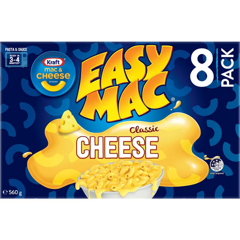 Kraft Easy Mac & Cheese Macaroni Pasta Classic Cheese Noodles 560g