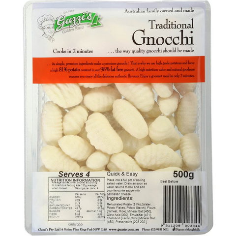 Guzzi's Golden Pasta Gnocchi Potato Dry 500g