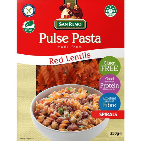 San Remo Pulse Pasta Red Lentils 250g