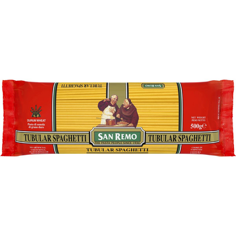 San Remo Spaghetti Tube Pasta No 6 500g