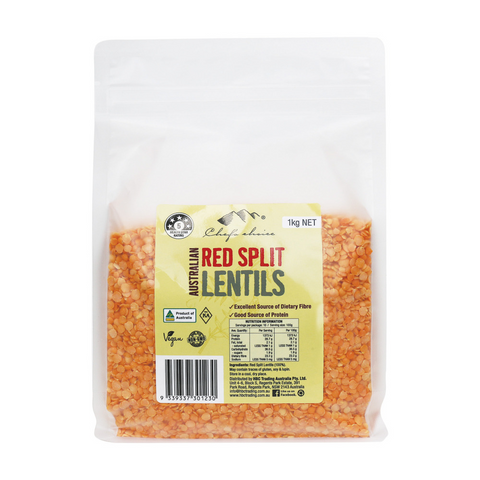 Australian Red Split Lentils 1kg