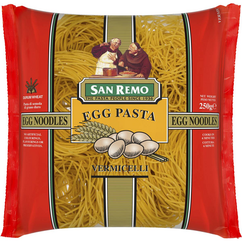 San Remo Vermicelli Egg Noodle Pasta 250g