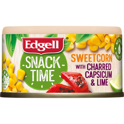 Edgell Snack Time Sweet Corn Salad Topper With Capsicum & Lime 70g