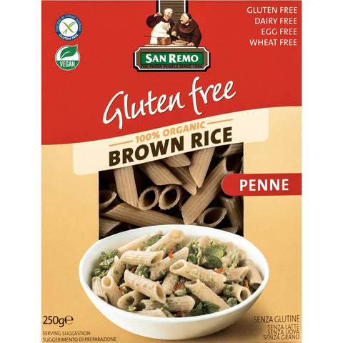 San Remo Gluten Free Brown Rice Penne 250g