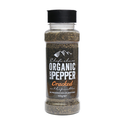 Certified Organic Black Pepper Cracked – Sprinkler 100g