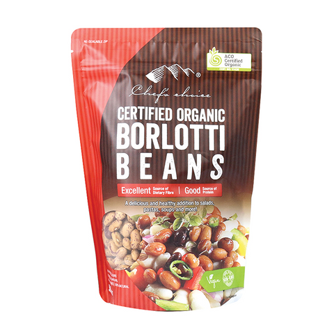 Certified Organic Borlotti Beans 500g