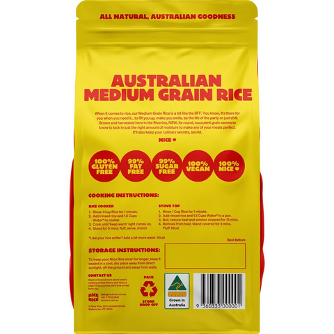 Nice Rice Medium Grain Rice 1kg