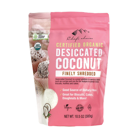 Certified Organic Desiccated Coconut – Finely Shredded 300g