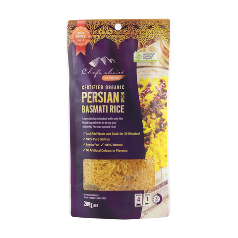 Certified Organic Express Persian Spiced Basmati Rice 200g