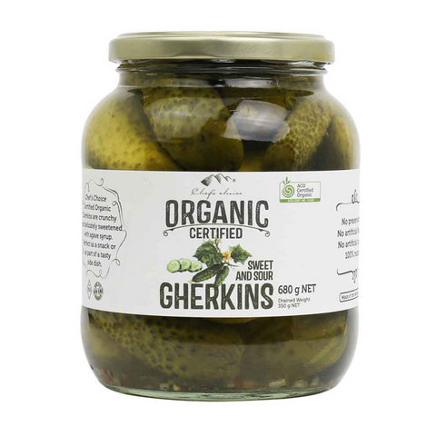 Certified Organic Gherkins 680g