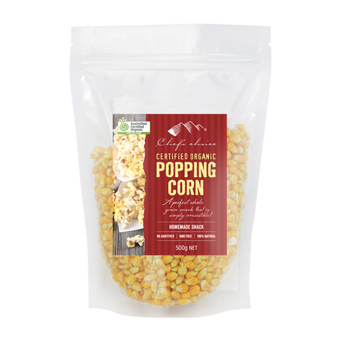 Certified Organic Popping Corn 500g