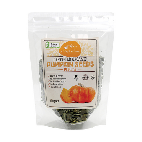 Certified Organic Pumpkin Seeds Pepitas 180g