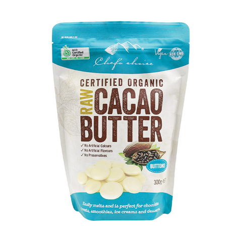 Certified Organic Raw Cacao Butter 300g