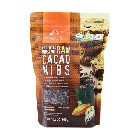 Certified Organic Raw Cacao Nibs 300g