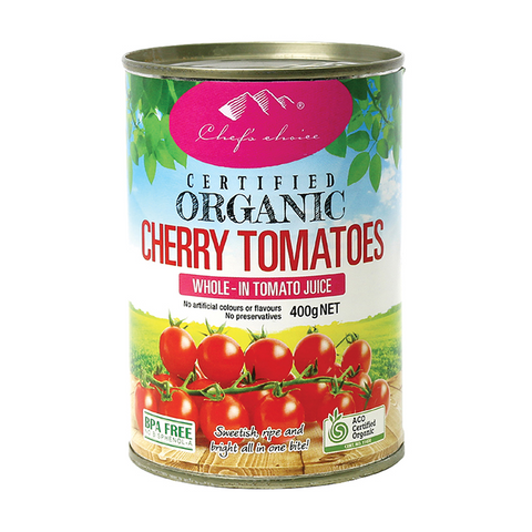 Certified Organic Whole Cherry Tomatoes 400g