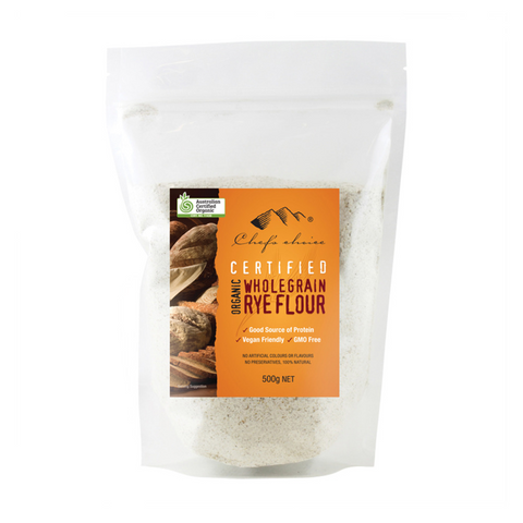 Certified Organic Wholegrain Rye Flour 500g