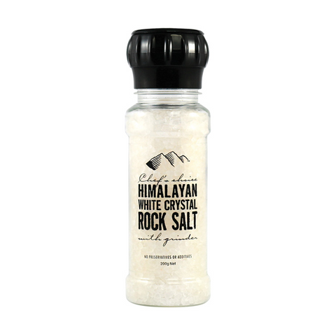 Himalayan White Crystal Rock Salt – Grinder 200g