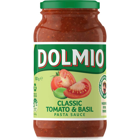 Dolmio Classic Tomato With Basil Pasta Sauce 500g