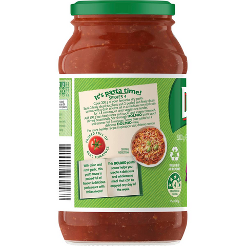 Dolmio Extra Tomato Onion & Roast Garlic Pasta Sauce 500g