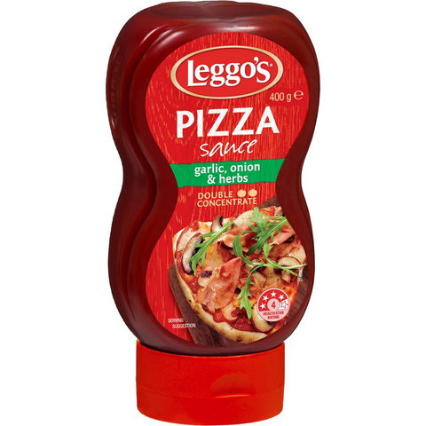 Leggo's Pizza Sauce Double Concentrate Garlic Onion & Herbs Squeeze 400g