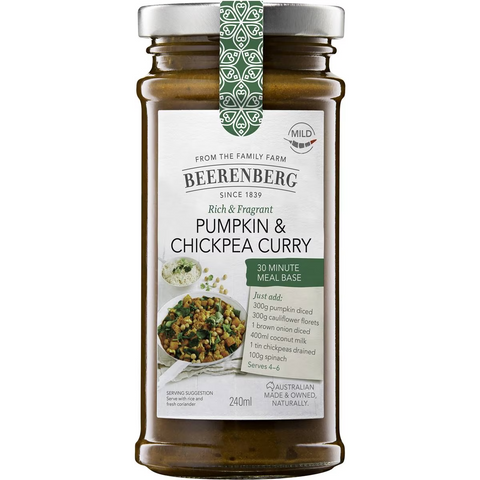 Beerenberg Pumpkin & Chickpea Curry 240ml