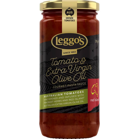 Leggo's Gourmet Pasta Sauce Tomato & Red Island Ex Virgin Olive Oil 390g