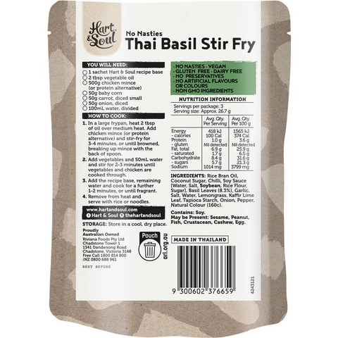 Hart & Soul Thai Basil Stir Fry Recipe Base 80g