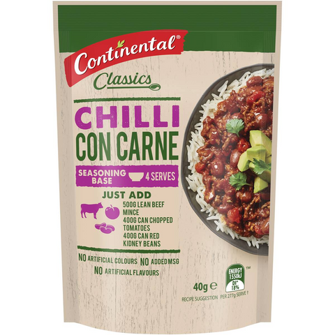 Continental Classics Chilli Con Carne Recipe Base Family Pack 40g