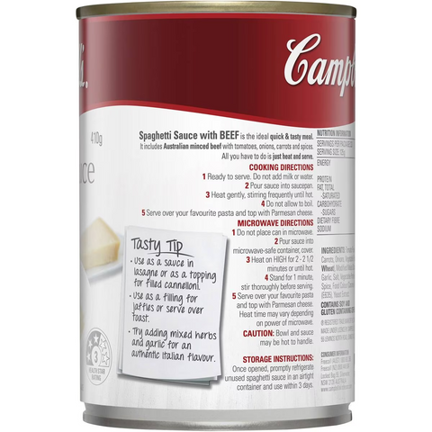 Campbell's Spaghetti Sauce With Beef With Beef 410g