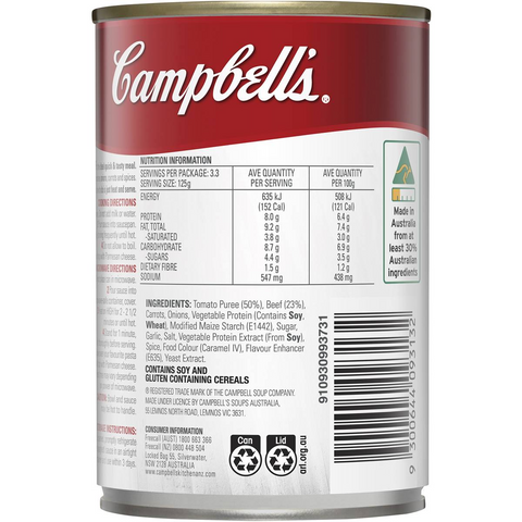 Campbell's Spaghetti Sauce With Beef With Beef 410g