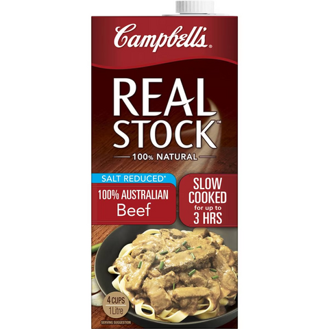 Campbell's Real Stock Beef Salt Reduced Liquid Stock 1l