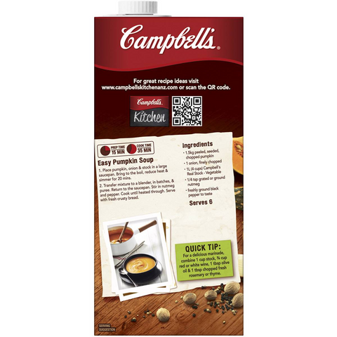 Campbell's Real Stock Vegetable Liquid Stock 1l