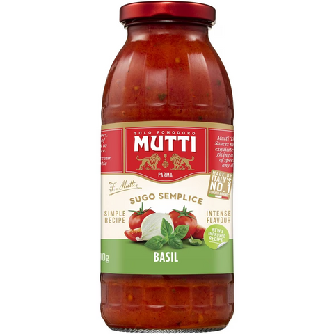 Mutti Parma Sugo Semplice Basil Pasta Sauce 400g