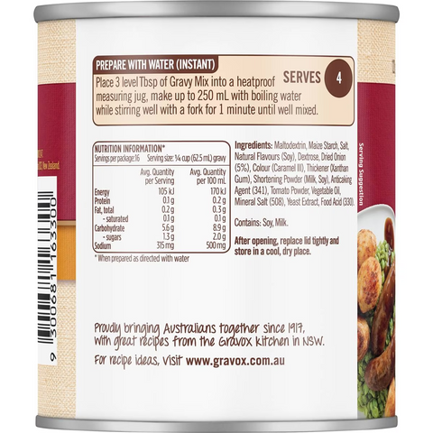 Gravox Brown Onion Gravy Mix Tin 120g