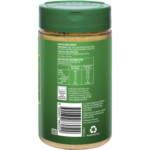 Kraft Grated Parmesan Cheese Cannister 250g