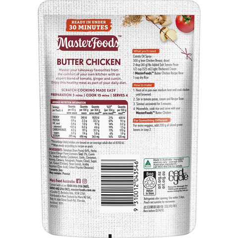 Masterfoods Butter Chicken Recipe Base 175g