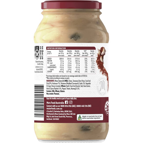 Masterfoods Beef Stroganoff Cooking Sauce 495g