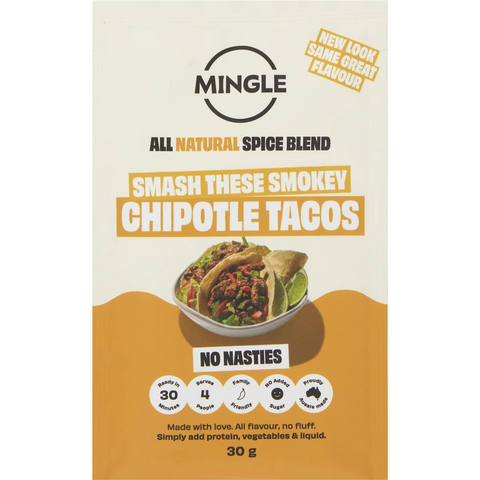 Mingle Smokey Taco Mild Chipotle Spice Blend 30g