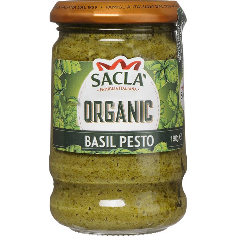 Sacla Organic Classic Basil 190g