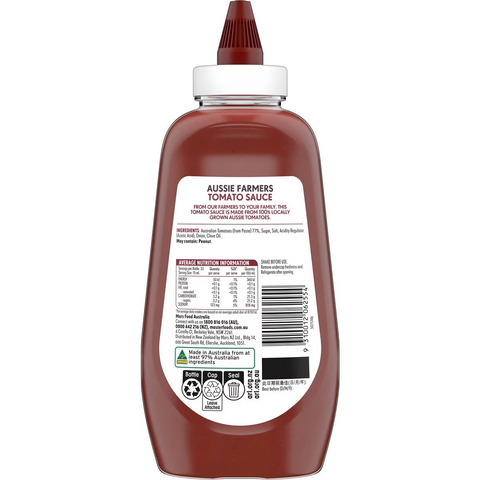 Masterfoods Aussie Farmers Tomato Sauce 500ml