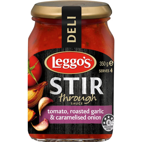 Leggo's Stir Through Tomato Garlic & Caramelised Onion Sauce 350g