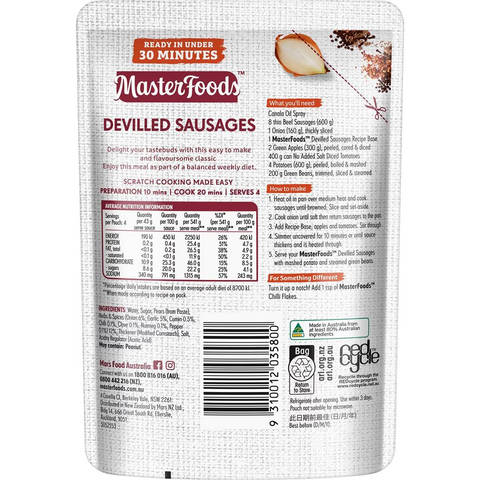 Masterfoods Devilled Sausages Recipe Base 175g