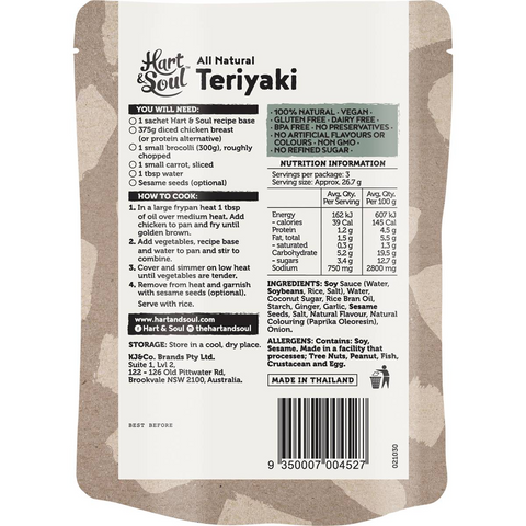 Hart & Soul All Natural Teriyaki Stir Fry Recipe Base 80g