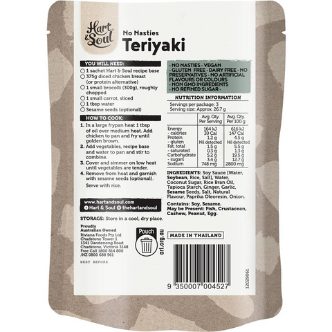 Hart & Soul All Natural Teriyaki Stir Fry Recipe Base 80g