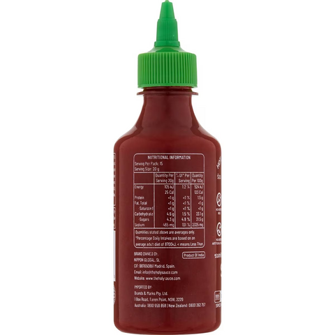 The Holy Sauce Hot Sriracha Chilli Sauce 255ml