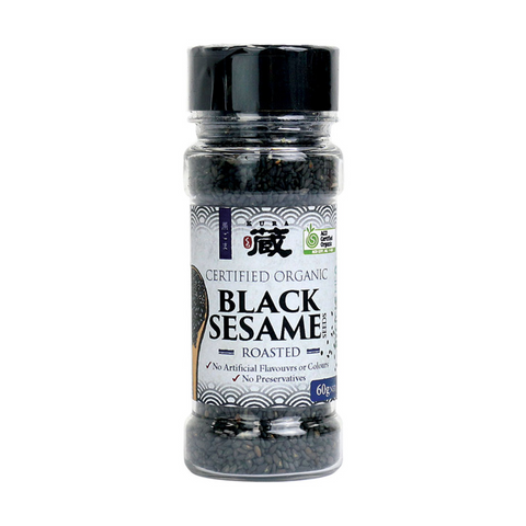 Certified Organic Black Sesame Seeds Roasted 60g