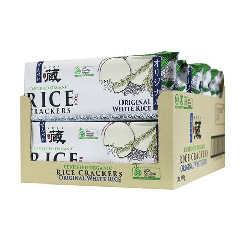 Certified Organic Original White Rice Crackers 12 Pack (100g each)