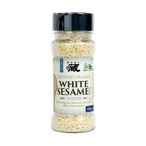 Certified Organic White Sesame Seeds Hulled 60g