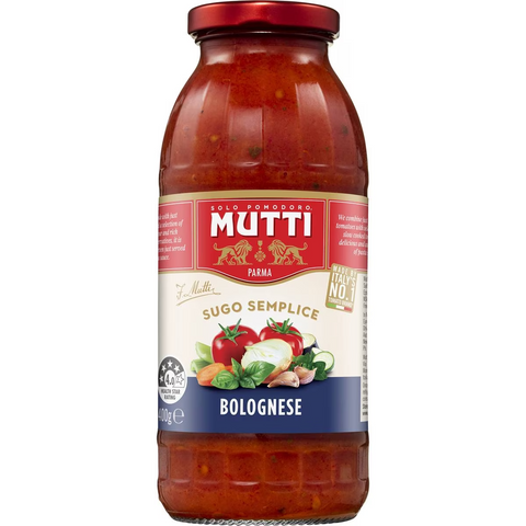 Mutti Sugo Semplice Bolognese Pasta Sauce 400g